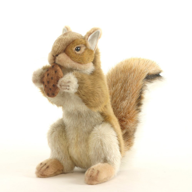 Red Squirrel with nut 22cm Plush Soft Toy by Hansa